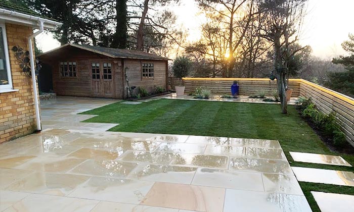 Newly installed patio